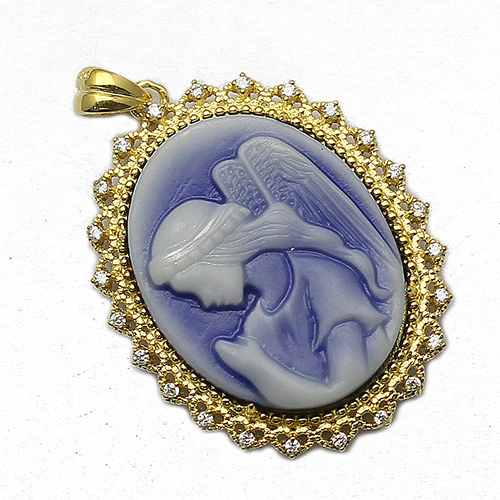 925 Sterling silver figure carved beauty pendant delicate unique necklace jewelry wholesale