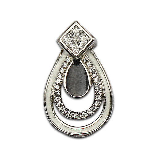 Pure silver pendant for tassel jewelry inlaying zircon fancy accessories wholesale for women