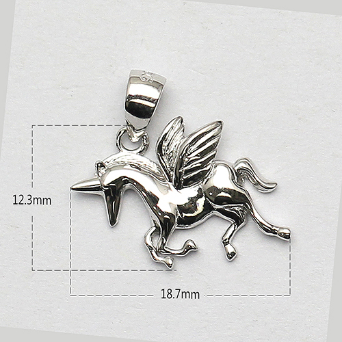 925 Sterling silver Pegasus pendant delicate fashionable jewelry making supplies