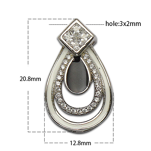 Pure silver pendant for tassel jewelry inlaying zircon fancy accessories wholesale for women