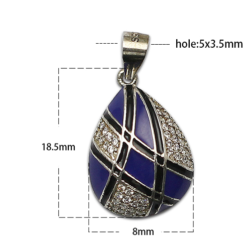 925 Sterling silver handmade zircon necklace pendant jewelry wholesale nickel free