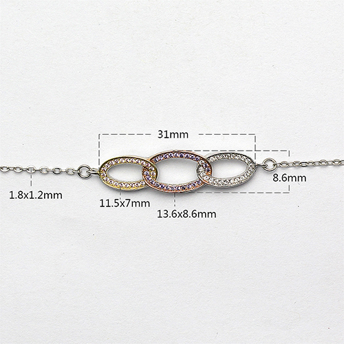 925 Sterling silver zircon bracelet special unique gifts for her custom jewelry making