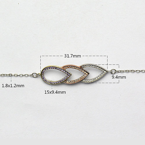 Sterling silver chain bracelet setting micro pave with zircon jewelry accessories for diy jewelry making