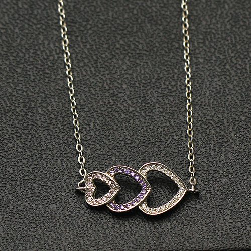 925 Sterling silver heart bracelet pave zircon chain special jewelry and accessories