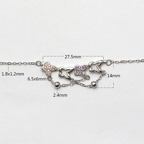 925 Sterling silver butterfly bracelet special delicate jewelry nickel free