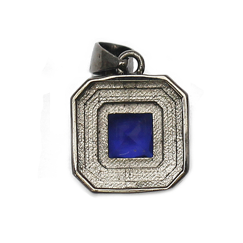 925 Sterling silver pendant plated with blue zircon jewelry wholesale nickel free