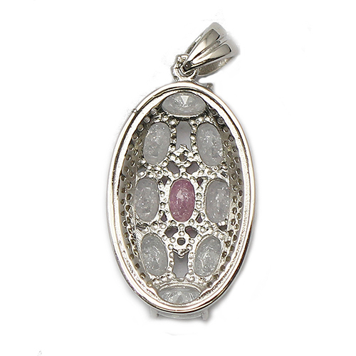 925 Sterling silver pendant studded with zircons in diamond polishing diy jewelry accessories charms