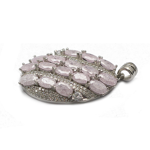 925 Sterling silver zircon gemstone pendant vintage wedding jewelry nickel free