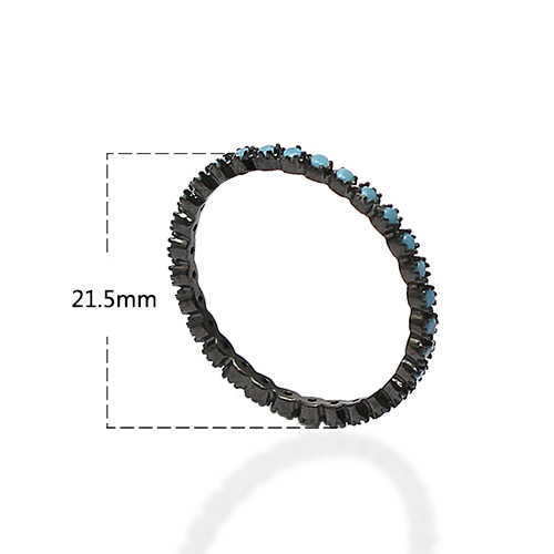 925 Sterling Silver Blue Zircon Charm Ring Unique Novel Gift Wholesale Jewelry High Quality Zicon Ring