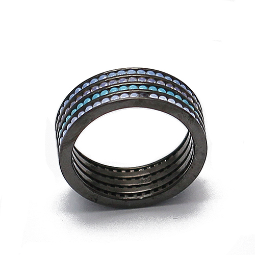 925 Sterling Silver Rings Colorful Zircon Pave Charm DIY Ring Jewelry Accessory