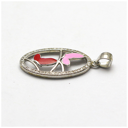 925 Sterling silver zircon charm pendant novel butterfly wholesale jewelry