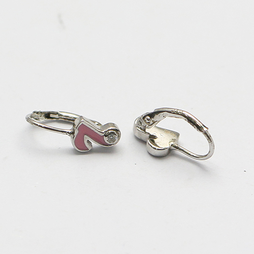 925 Sterling silver pink notes ear hook unique gifts accessories jewelry supplies