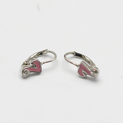 925 Sterling silver pink notes ear hook unique gifts accessories jewelry supplies
