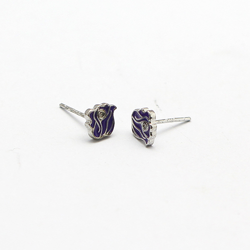 925 Sterling Silver Blue Rose Stud Earrings Accessories Jewelry for Kids  Wholesale