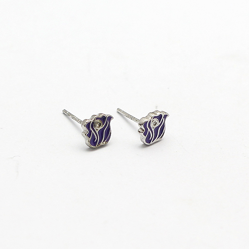 925 Sterling Silver Blue Rose Stud Earrings Accessories Jewelry for Kids  Wholesale