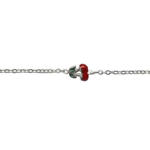 925 Sterling silver cherry bracelet dainty and pretty jewelry making findings wholesale china