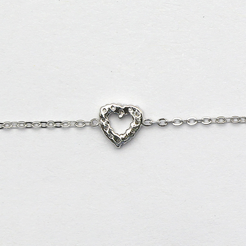925 Sterling silver love heart bracelet jewelry charm Christmas gift for kids