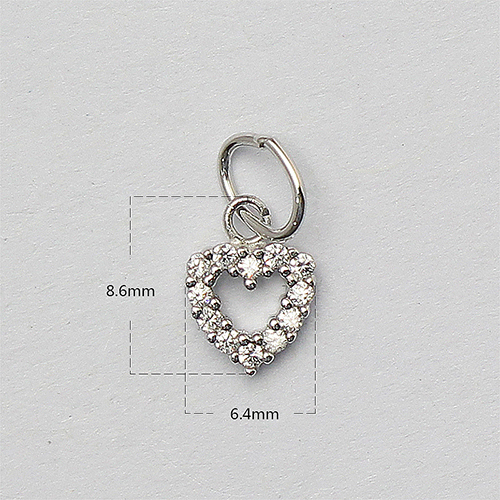925 Sterling silver Diamond Love Heart Children's Necklaces Jewelry Wholesale
