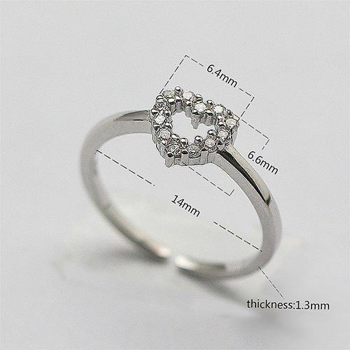 925 Sterling Silver Love Heart Baby Birthstone Rings Personalized Presents