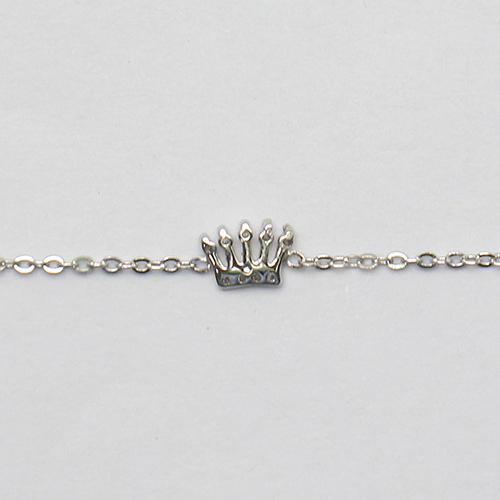 925 Sterling silver crown zircon charm bracelet jewelry for teenager girl
