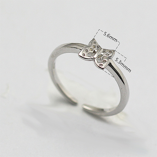 Butterfly Fashion Sterling Silver Ring Jewelry for Teenage Girl