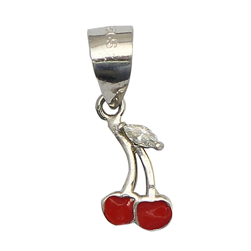 925 Sterling silver Cherry Nacklace Pendant Charm Childrem Gift Jewelry