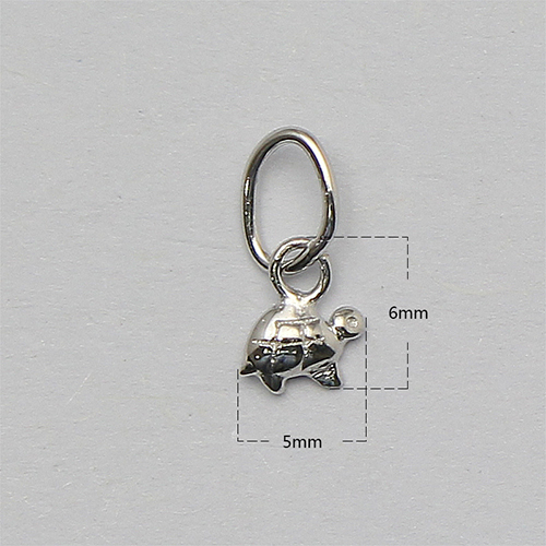 925 Sterling Silver Cute Animal Tortoise Charm Pendant Childrens Jewelry Wholesale