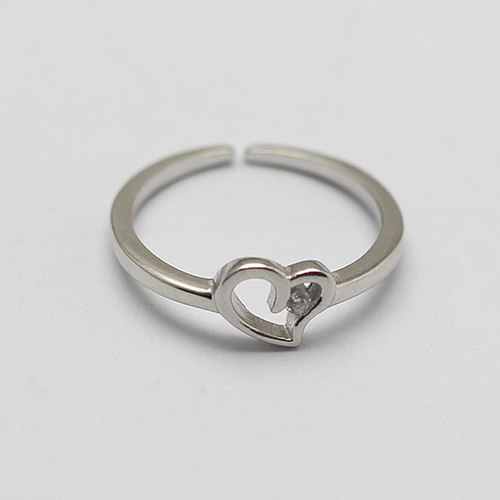 925 Sterling Silver Ring Love Heart Vintage Children's Birthstone Rings Birthday Gift for Kids Wholesale