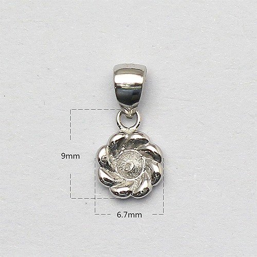 925 Sterling silver Flower Charm Pendant Personalized Birthstone Necklace for Mom