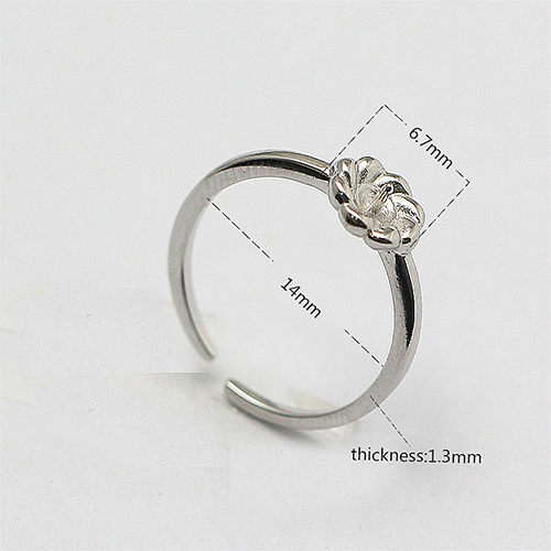 925 Sterling Silver Girl's Birthstone Ring Children's Jewelry Party Favors Flower Ring Wholesale