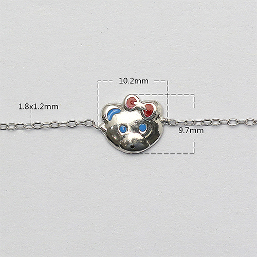 925 Sterling silver little girl bracelet teenager personalized friendship bracelets