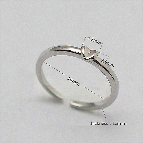 Love Heart Super Tiny Children's Sterling Silver Bitty Personalized Handmade Ring Wholesale
