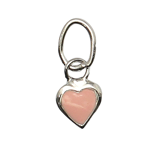 Sterling Silver Gift For Children's Jewelry Wholesale Fashion Pink Love Heart Charm Pendant Necklace