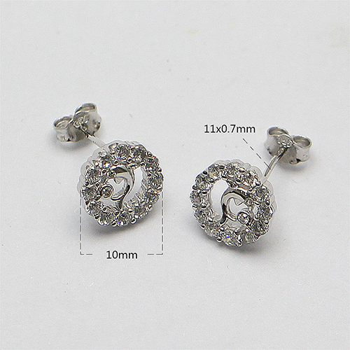 Romantic Women Silver 925 Jewelry for Wedding Fashion Hollow Round wiith Zircon Dolphin Necklace Charm Pendant/Earrings Gift Set