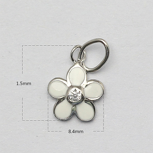 925 Sterling Silver Girl Birthstone Necklace Flower Charm Pendant Christening Jewelry