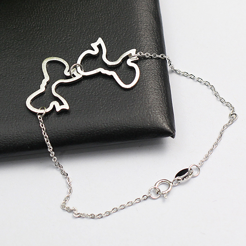925 Sterling silver hollow bow bracelet little girl gift special novel wholesale fashion jewelry