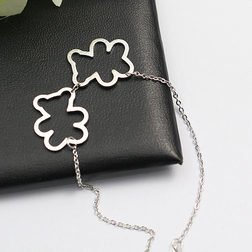 925 Sterling silver bear bracelet delicate unique chain jewelry making supplies