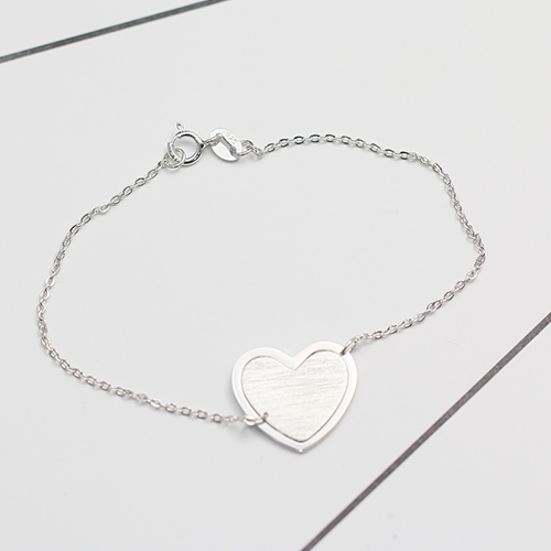 925 Sterling silver heart bracelet personalized pendant chain unique design wholesale jewelry findings