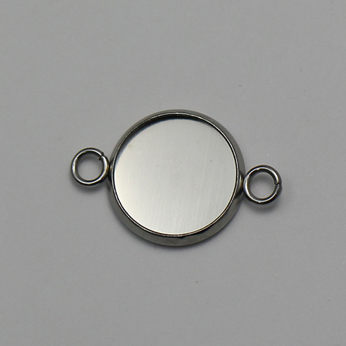 Stainless Steel pendant blank base cabochon round connector tray picture frames wholesale fashion jewelry accessory stainless st
