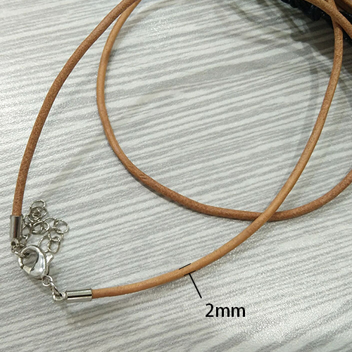 Lobster Buckle Leather Necklace Cord &Round Rope Necklace DIY Jewelry Finding