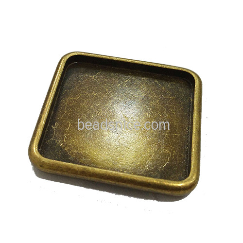 Brass blanks perfer for 28.5mm round stone lead-safe nickel-free