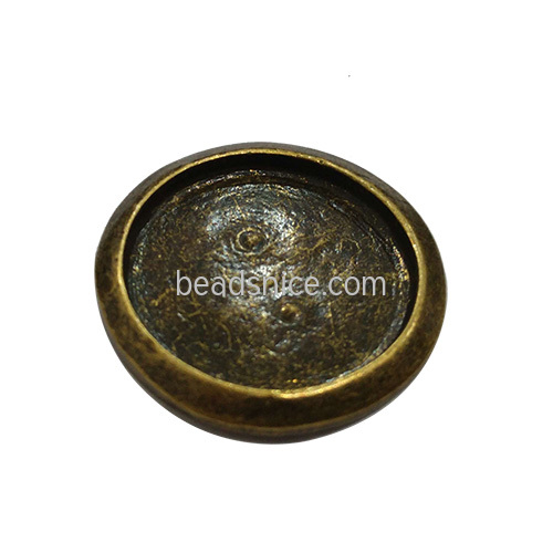 Brass blanks perfer for 25mm round stone lead-safe nickel-free