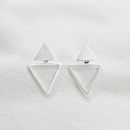 925 Sterling silver earring stud triangle delicate fashionable jewelry accessories nickel free