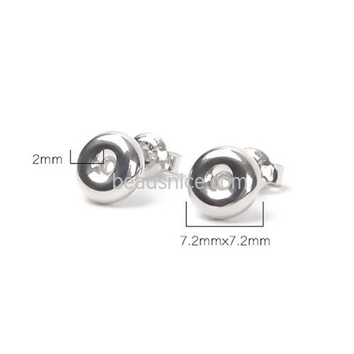 925 Sterling silver earring stud delicate fashionable jewelry accessories nickel free