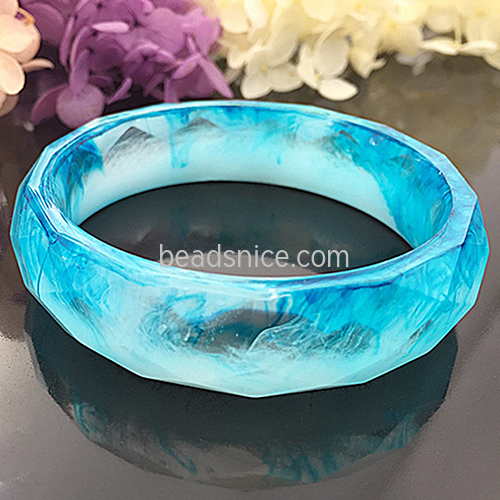 Crystal epoxy diamond face bracelet silicone mould