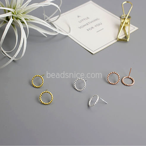 925 Sterling silver round earring jewelry wholesale unique gifts nickel free