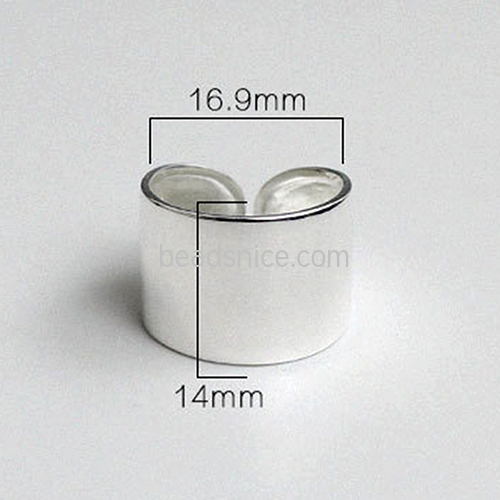 925 Sterling silver Wide Band Ring Diy Jewelry accessories Charms Wholesale
