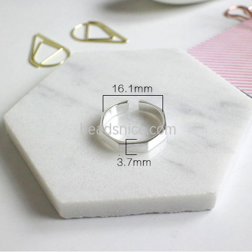 Sterling silver Open Circle Ring Simple Jewelry accessories for Diy