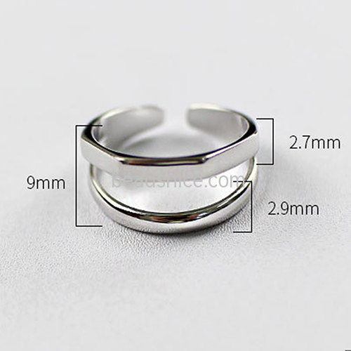 925 Sterling silver Adjustable ring Jewelry accessories for Diy Jewelry making