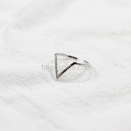 925 Sterling silver Triangle ring Opened ring Jewelry making Tools